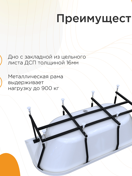 акриловые ванны Вальс Макси бесшовная