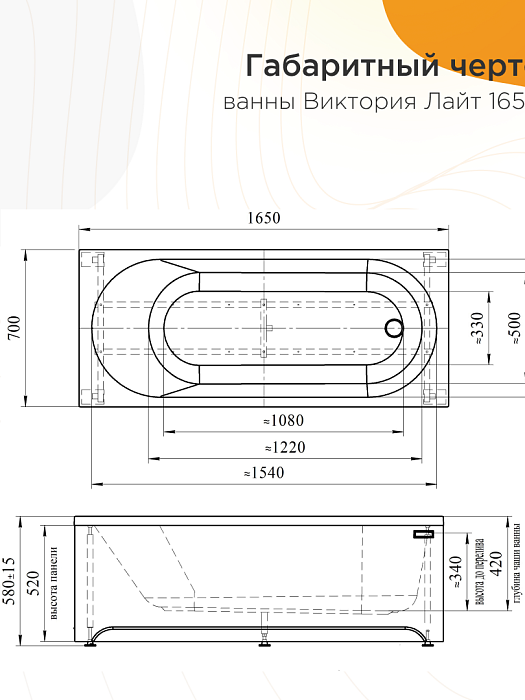 акриловые ванны Виктория лайт
