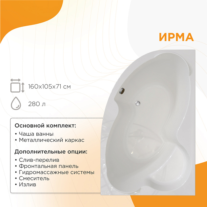 акриловые ванны Ирма