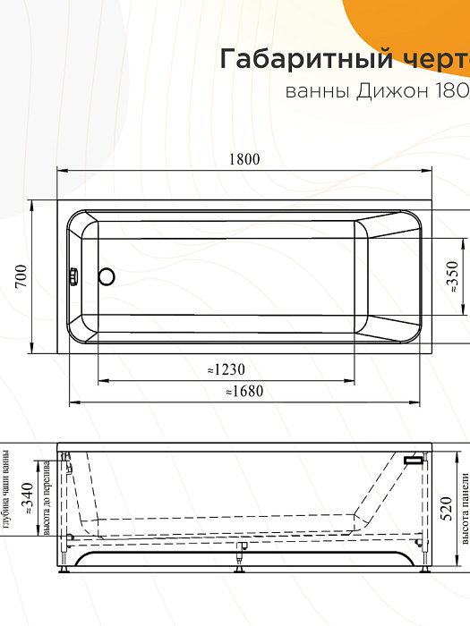 акриловые ванны Дижон